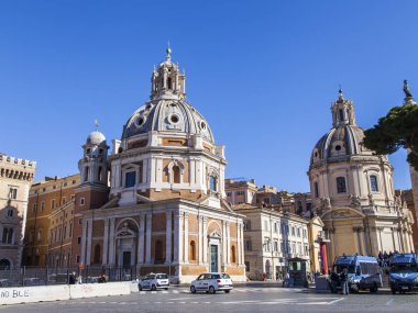 11 Mart 2017 tarihinde, Roma, İtalya. Santa Maria di Loreto, kilise XVI, bir kentin tanınmış turistik yerleri.