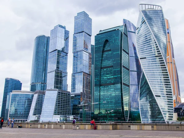 Moskva Ryssland Juli 2018 Urban Visa Skyskrapor Moscow City Mot — Stockfoto