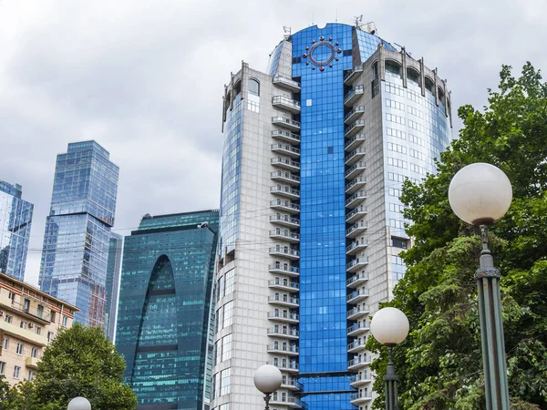 Moskva Rusko Července 2018 Pohled Městskou Mrakodrapy Moscow City Pozadí — Stock fotografie