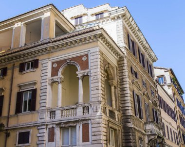 11 Mart 2017 tarihinde, Roma, İtalya. Eski bir tarihi kentin bina cephe. 