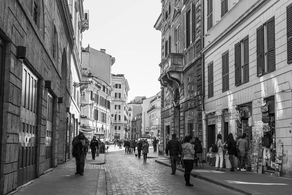 Рим Італія Березня 2017 Року Люди Йдуть Вулиці Красиві Історичній — стокове фото