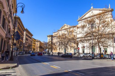11 Mart 2017 tarihinde, Roma, İtalya. şehrin tarihi kesiminde güzel sokak. 