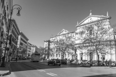 11 Mart 2017 tarihinde, Roma, İtalya. şehrin tarihi kesiminde güzel sokak. 