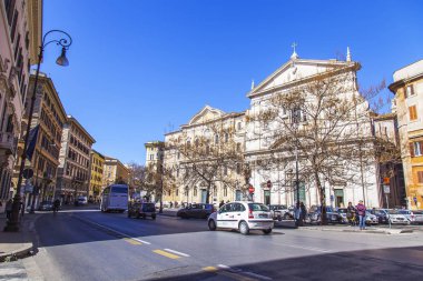 11 Mart 2017 tarihinde, Roma, İtalya. şehrin tarihi kesiminde güzel sokak. 