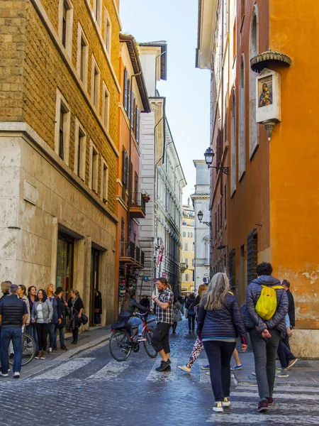 Řím Itálie Března 2017 Krásné Ulici Historické Části Města — Stock fotografie