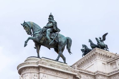 11 Mart 2017 tarihinde, Roma, İtalya. Vmktor Emmanuil bir anıt Venedik Sarayı yakınındaki