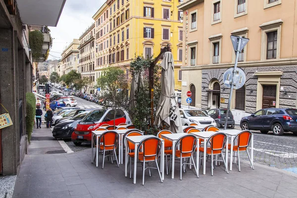 Rome Italy March 2017 Little Tables Street Cafe Historical Part — Stock Photo, Image