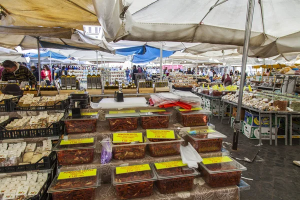 Rom Italien Mars 2017 Autentiska Italienska Bonde Bioprodukter Läggs Marknaden — Stockfoto