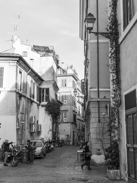 Rome Itália Março 2017 Bela Rua Pitoresca Uma Parte Histórica — Fotografia de Stock