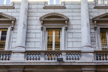 11 Mart 2017 tarihinde, Roma, İtalya. Eski bir tarihi kentin bina cephe. 