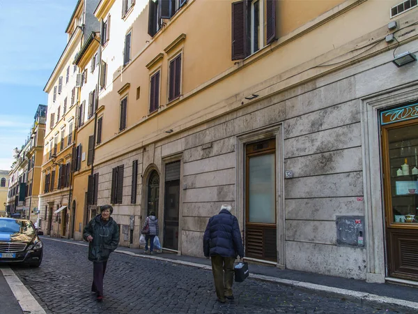 Rom Italien März 2017 Die Schöne Malerische Straße Einem Historischen — Stockfoto