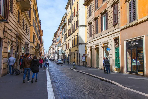 Roma Italia Marzo 2017 Hermosa Calle Pintoresca Una Parte Histórica — Foto de Stock