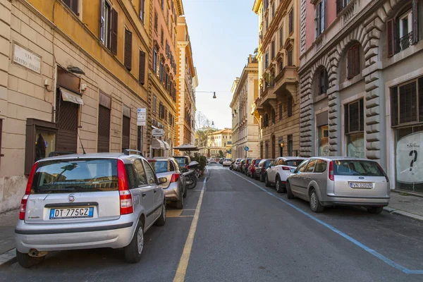 Rome Itália Março 2017 Bela Rua Pitoresca Uma Parte Histórica — Fotografia de Stock