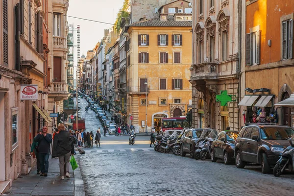 Roma Italia Marzo 2017 Hermosa Calle Pintoresca Una Parte Histórica —  Fotos de Stock