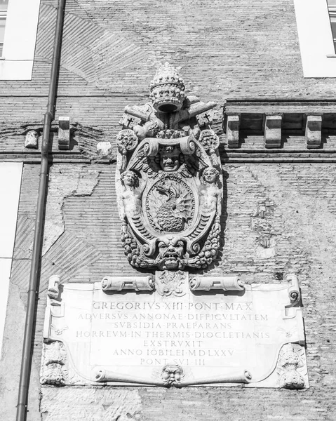 Roma Italia Marzo 2017 Una Fachada Del Antiguo Edificio Una —  Fotos de Stock