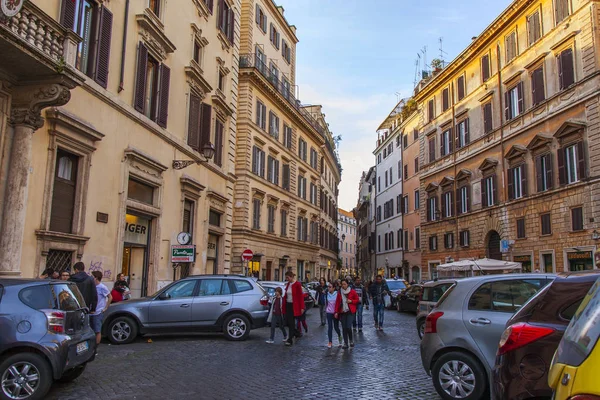 Rome Italië Maart 2017 Mooie Pittoreske Straat Een Historische Deel — Stockfoto