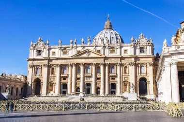 Roma, İtalya, 9 Şubat 2017. Ve Vatikan Aziz Peter Katedrali alanı için görüntüleyin