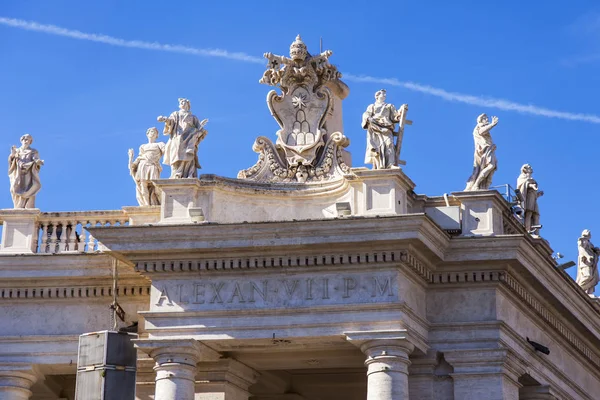 Roma Italia Marzo 2017 Fragmento Arquitectónico Catedral San Pedro Vaticano — Foto de Stock