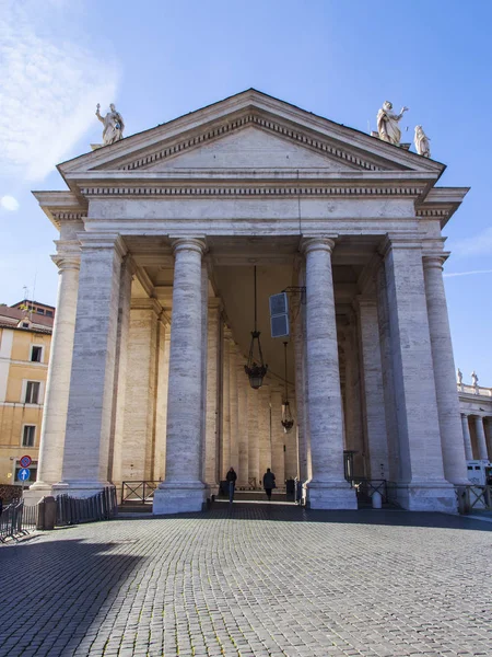 Roma Italia Marzo 2017 Fragmento Famosa Columnata Bernini Que Decora —  Fotos de Stock