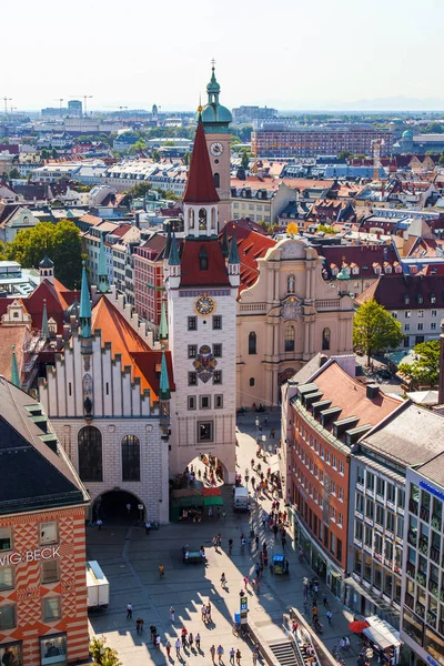 Monachium Niemcy Sierpnia 2018 Zobacz Dachów Alstadt Miasta Platformy Badania — Zdjęcie stockowe