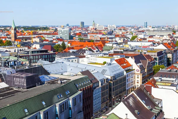 Monachium Niemcy Sierpnia 2018 Zobacz Dachów Alstadt Miasta Platformy Badania — Zdjęcie stockowe