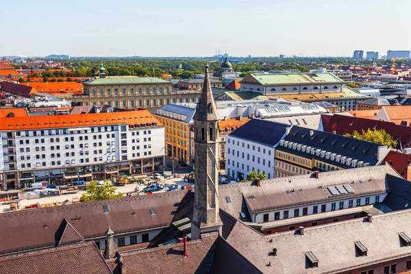 Monachium Niemcy Sierpnia 2018 Zobacz Dachów Alstadt Miasta Platformy Badania — Zdjęcie stockowe