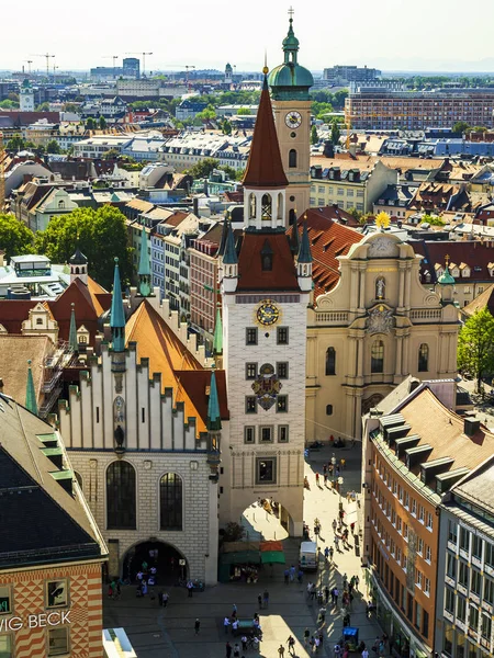 München Duitsland Augustus 2018 Een Uitzicht Daken Van Stad Voorwaarden — Stockfoto