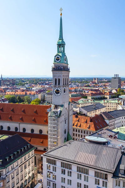 Monachium Niemcy Sierpnia 2018 Zobacz Dachów Alstadt Miasta Platformy Badania — Zdjęcie stockowe