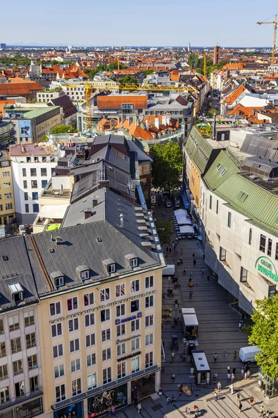 Múnich Alemania Agosto 2018 Vista Alstadt Los Tejados Ciudad Desde —  Fotos de Stock