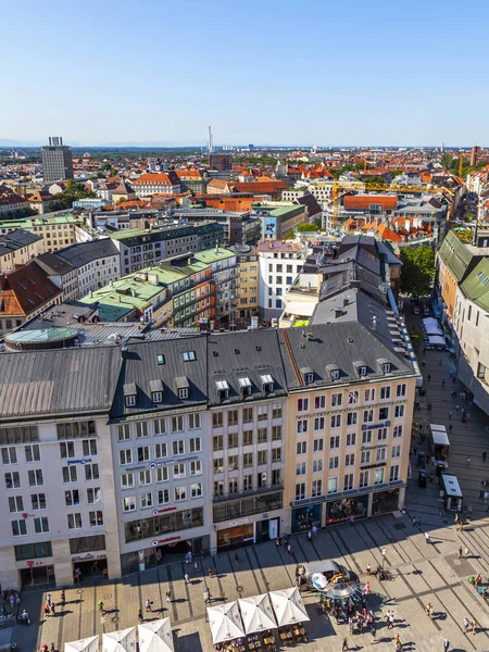 Münih Almanya Üzerinde Ağustos 2018 Bir Görünümünü Alstadt Şehir Çatılar — Stok fotoğraf