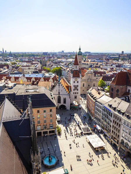 München Duitsland Augustus 2018 Een Uitzicht Daken Van Stad Voorwaarden — Stockfoto