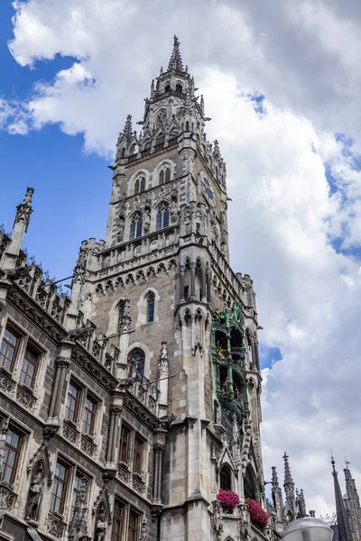 Munich Germany August 2018 Architectural Details New Town Hall Neues — Stock Photo, Image