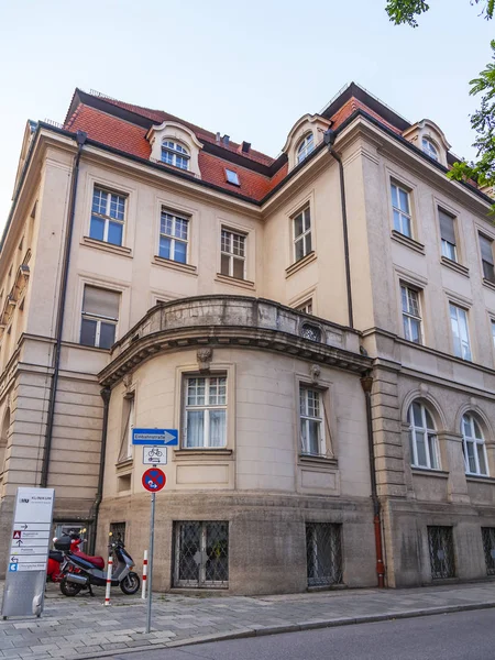 Múnich Alemania Agosto 2018 Hermoso Fragmento Del Edificio Arquitectura Tradicional —  Fotos de Stock