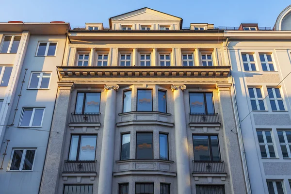 Munich Germany August 2018 Beautiful Fragment Building Traditional Bavarian Architecture — Stock Photo, Image