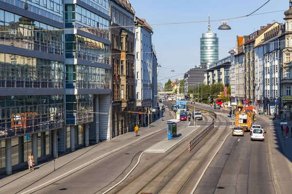 Monachium Niemcy Sierpnia 2018 Nowoczesnej Architektury Centrum Miasta — Zdjęcie stockowe