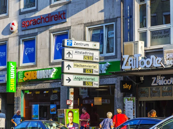 Múnich Alemania Agosto 2018 Elementos Navegación Calle Ciudad Índice Las — Foto de Stock