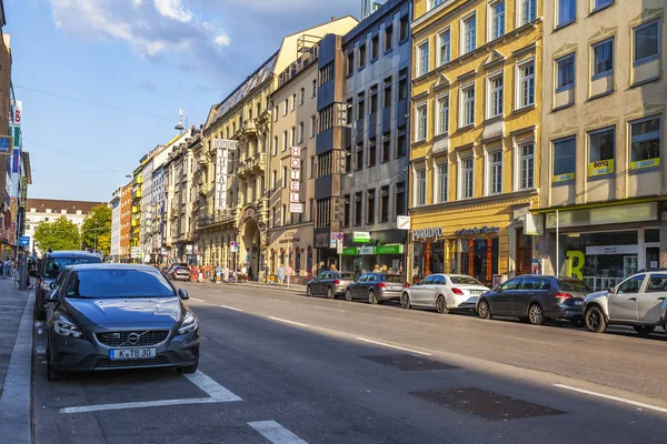 München Tyskland Augusti 2018 Typisk Stadsgata — Stockfoto