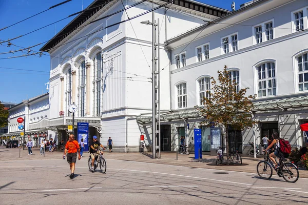 Salisburgo Austria Agosto 2018 Costruzione Della Stazione Centrale — Foto Stock