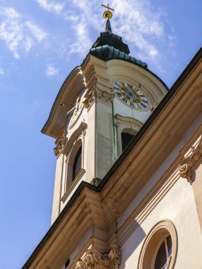 17 Ağustos 2018 üzerinde Salzburg, Avusturya. Eski şehrin tipik mimari
