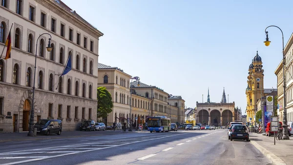 München Duitsland Augustus 2018 Typische Stad Straat — Stockfoto