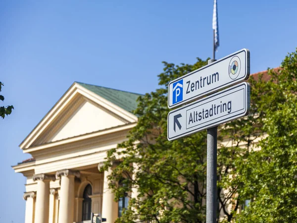 München Duitsland Augustus 2018 Navigatie Elementen Stad Straat Index Naar — Stockfoto