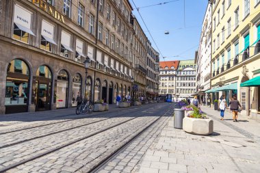 Münih, Almanya, Tarih 22 Ağustos 2018. Güzel kentsel görünümü