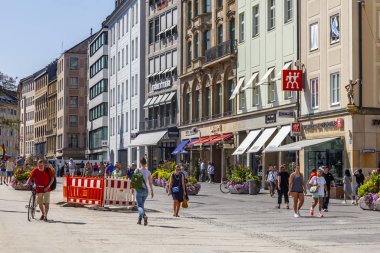 Münih, Almanya, Tarih 22 Ağustos 2018. Güzel kentsel görünümü