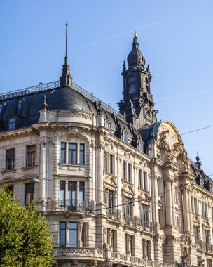 Münih, Almanya, üzerinde 16 Ağustos 2018. Geleneksel Bavyera mimarisinin binanın güzel parça.