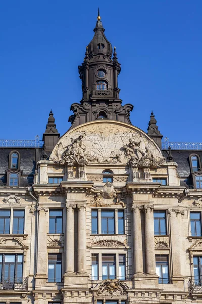Munich Germany August 2018 Beautiful Fragment Building Traditional Bavarian Architecture — Stock Photo, Image