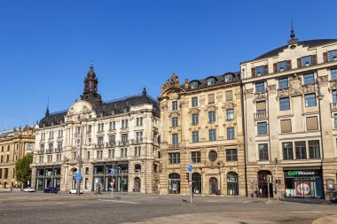 Münih, Almanya, Tarih 22 Ağustos 2018. Güzel kentsel görünümü