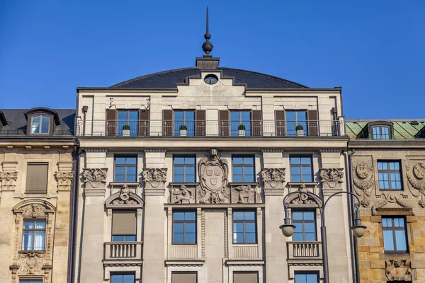 Munich Germany August 2018 Beautiful Fragment Building Traditional Bavarian Architecture — Stock Photo, Image