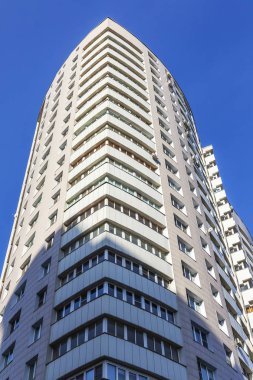 Pushkino, Rusya, 9 Ekim 2018. Modern multystoried evi