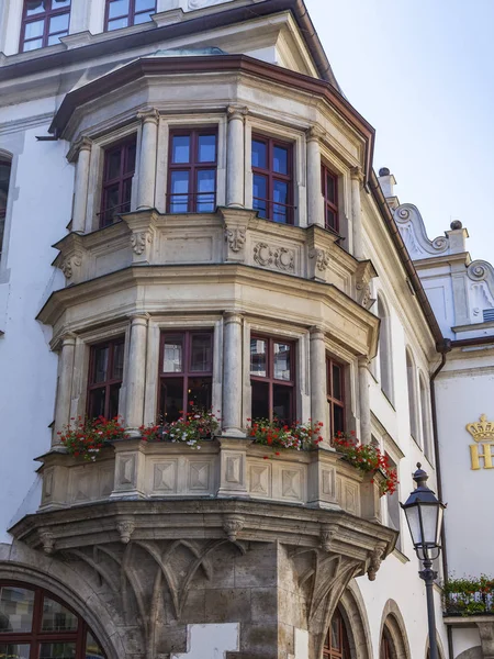 Múnich Alemania Agosto 2018 Hermoso Fragmento Del Edificio Arquitectura Tradicional —  Fotos de Stock