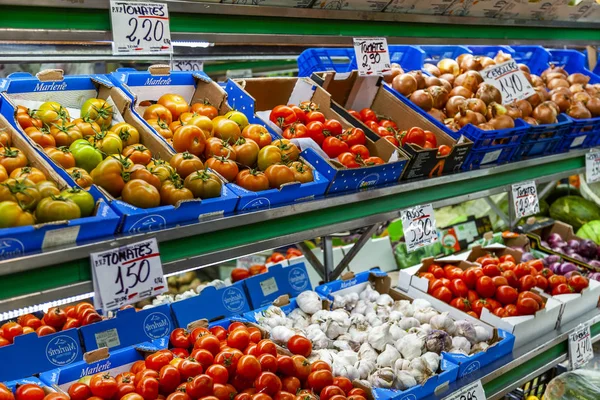 Las Palmas Gran Canaria España Enero 2018 Comercio Hortalizas Frescas — Foto de Stock